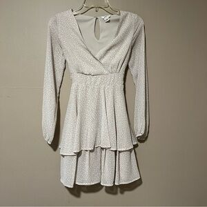 Chic Cream Long Sleeve Dress